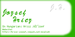 jozsef hricz business card